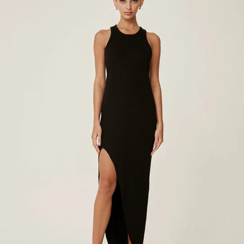 Ribbed Asymmetrical Dress