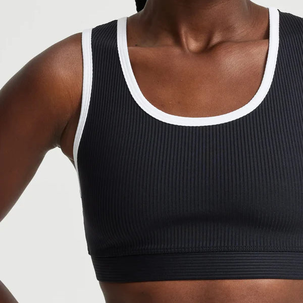 Ribbed Two Tone Gym Bra