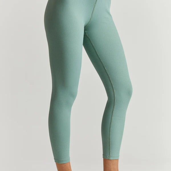 Ribbed 7/8 Legging - Basil