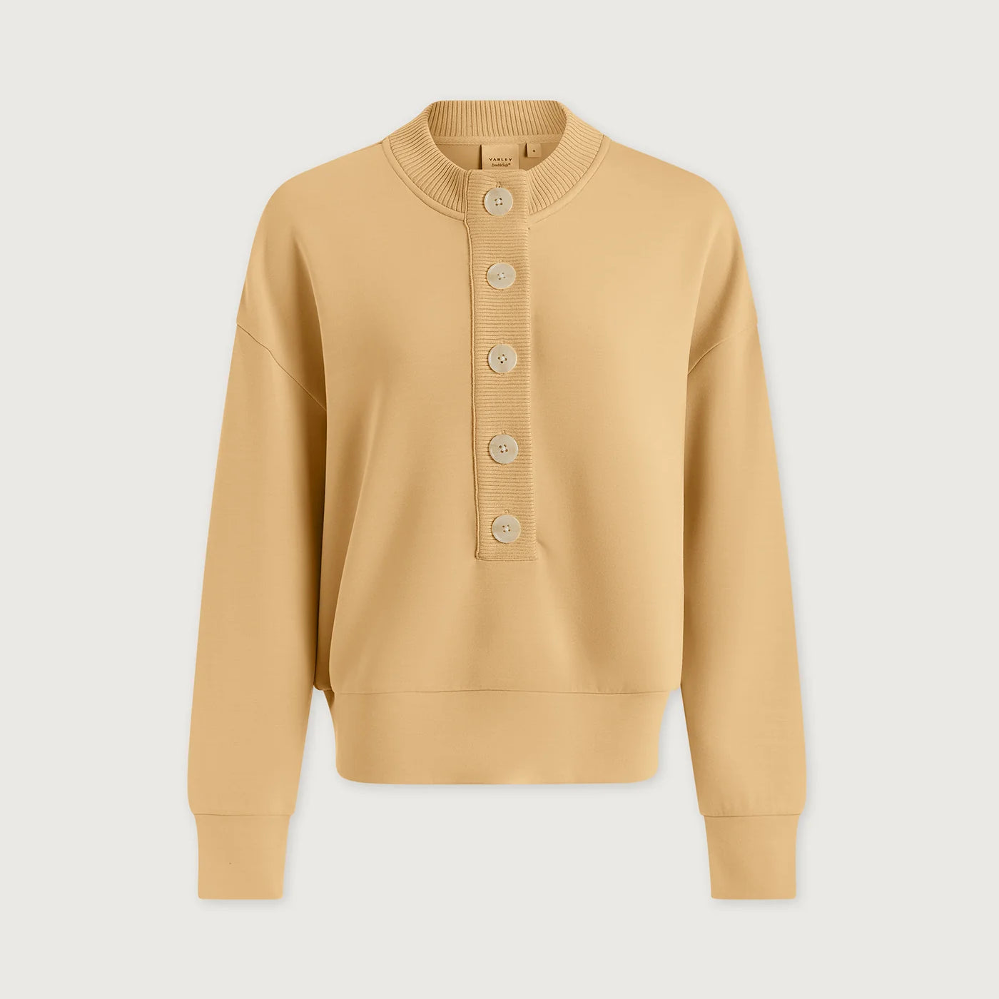Reena Button Front Sweat- Sahara Sun