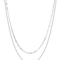 Luv AJ Beaded Double Chain Charm Nedcklace