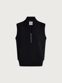 Beau Sleeveless Half Zip- Black