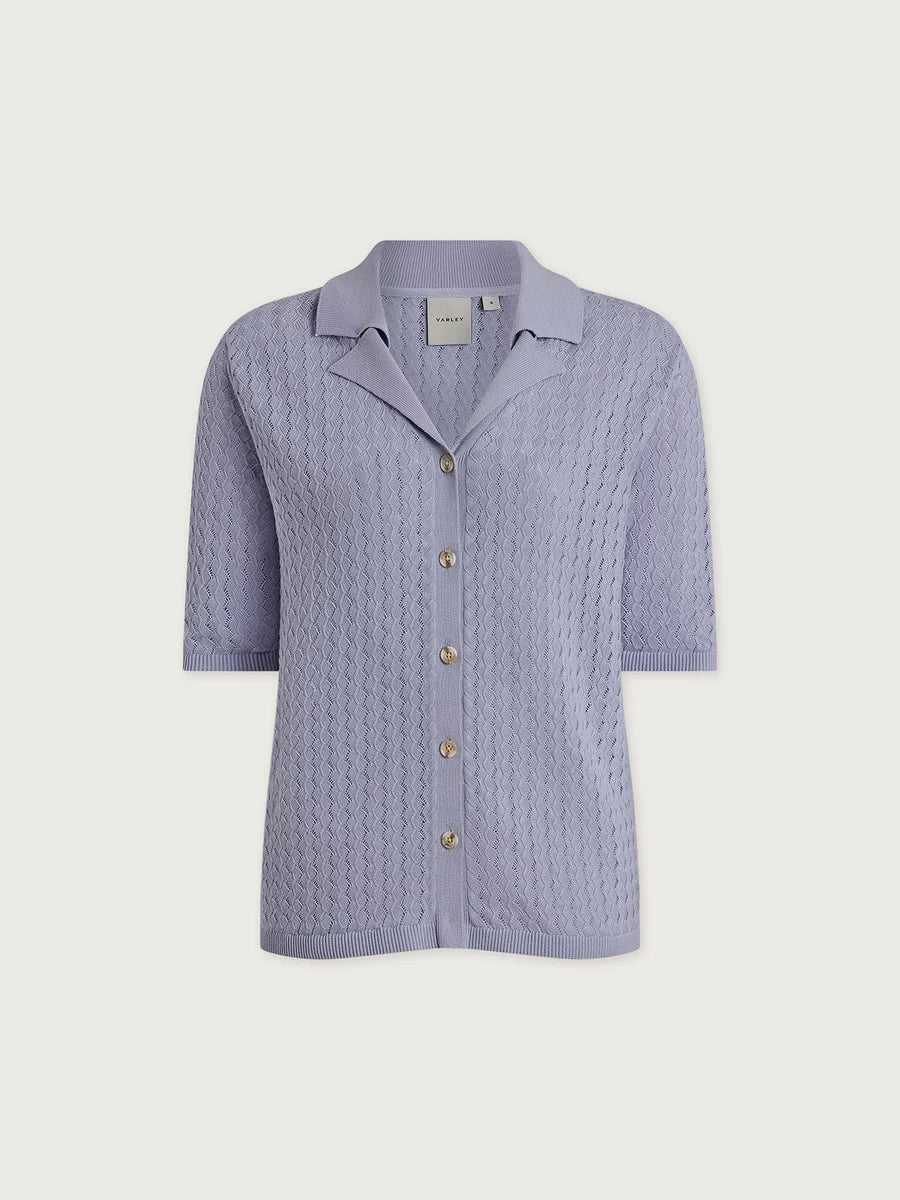 Madelene Knit Shirt- Pale Iris