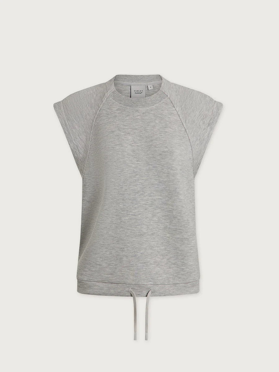 Salome Raglan Tee- Light Grey Marl