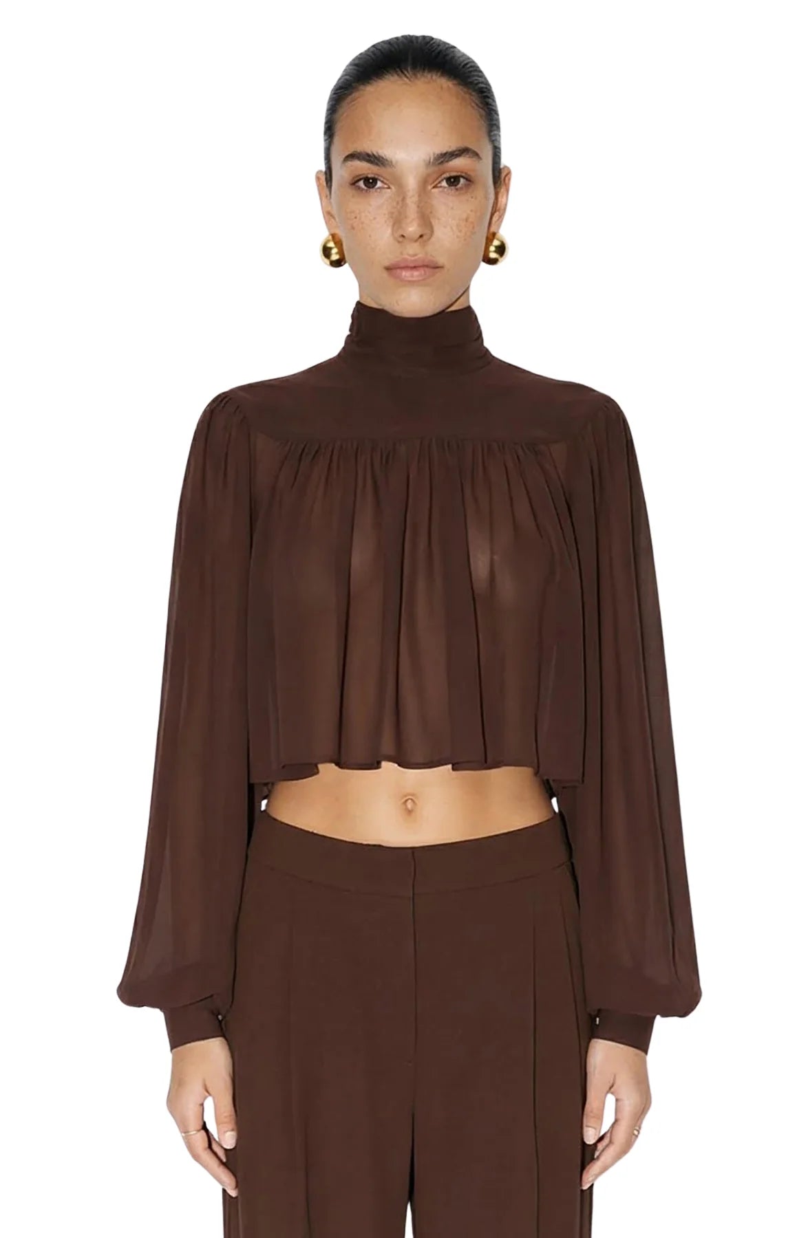 Aerin Top- Chocolate