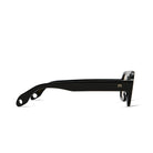 Black eyeglasses on a white background