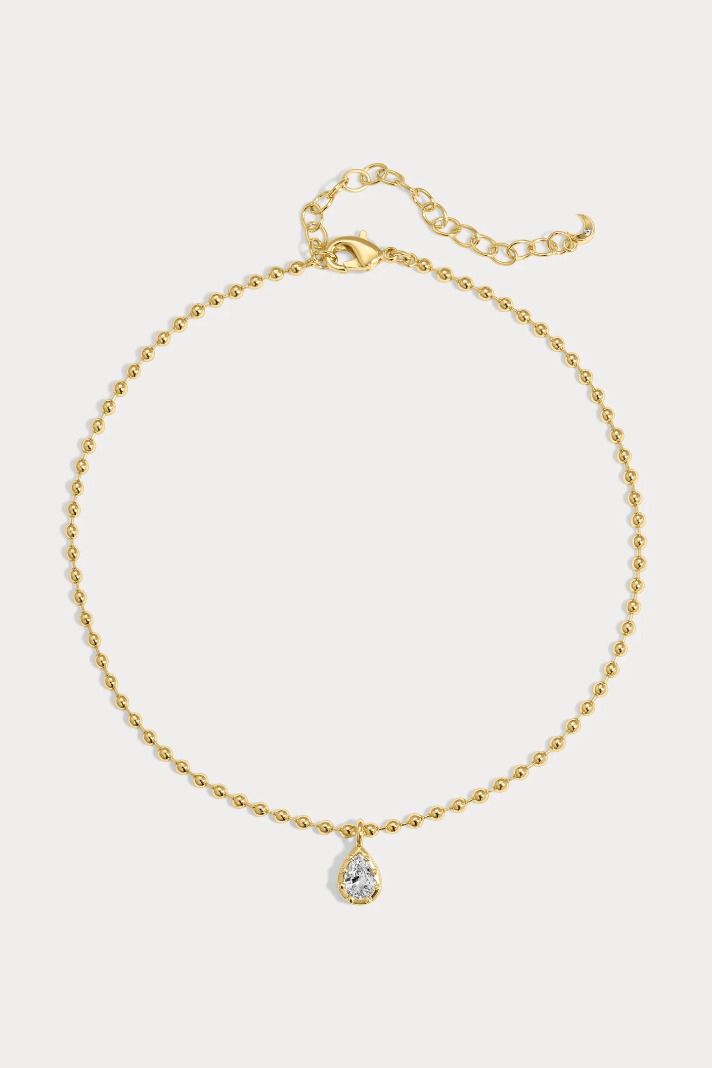 Mini Cleo Pear Anklet - Gold