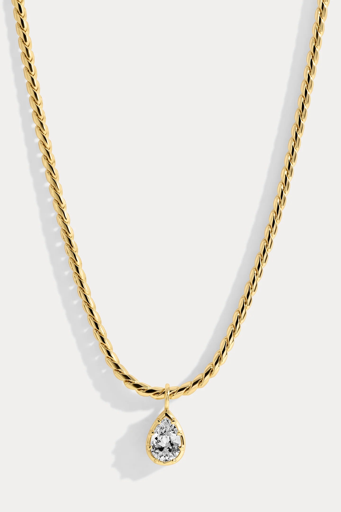 Bruna Pear Necklace - Gold