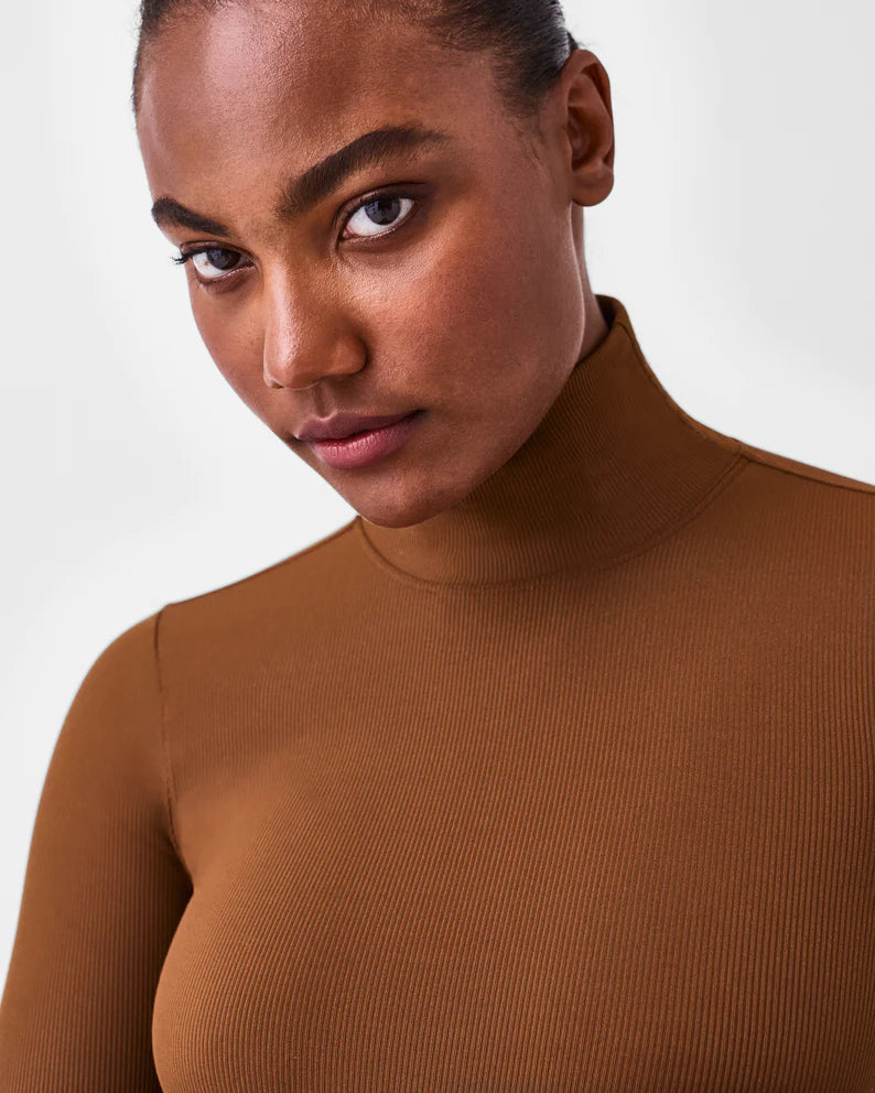 Suit Yourself Ribbed Long Sleeve Turtleneck Bodysuit
