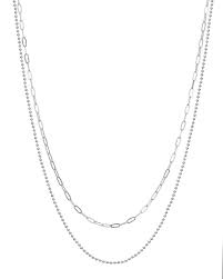 Luv AJ Beaded Double Chain Charm Nedcklace